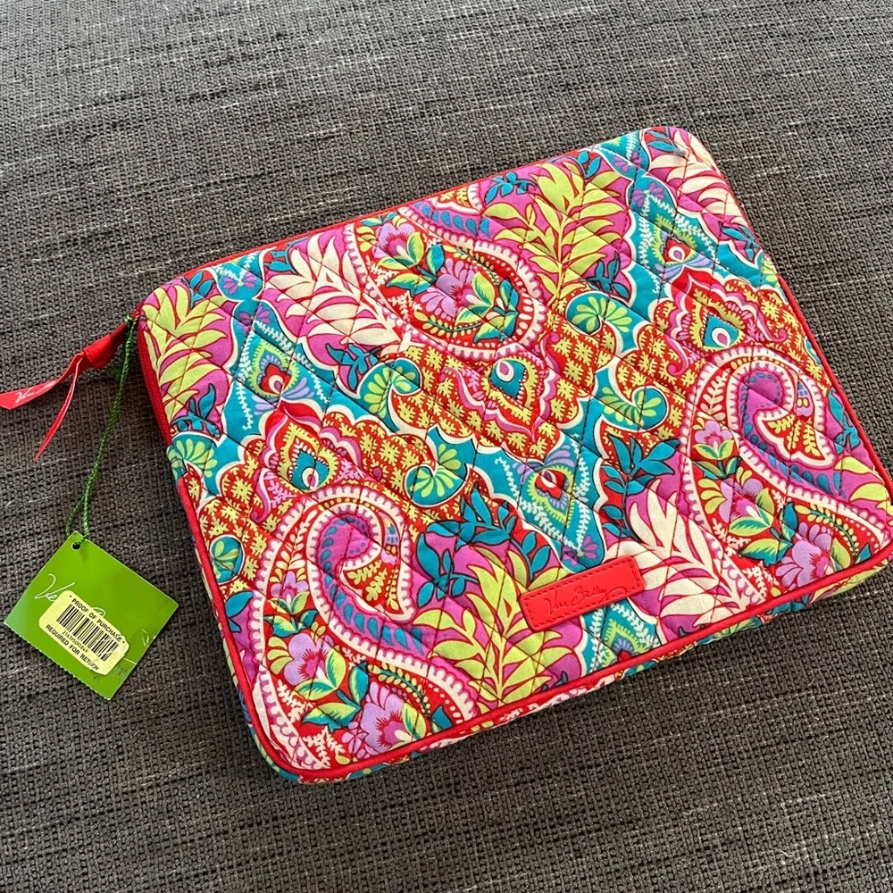 Vera Bradley Paisley In Paradise Quilted Laptop Case NEW W TAG